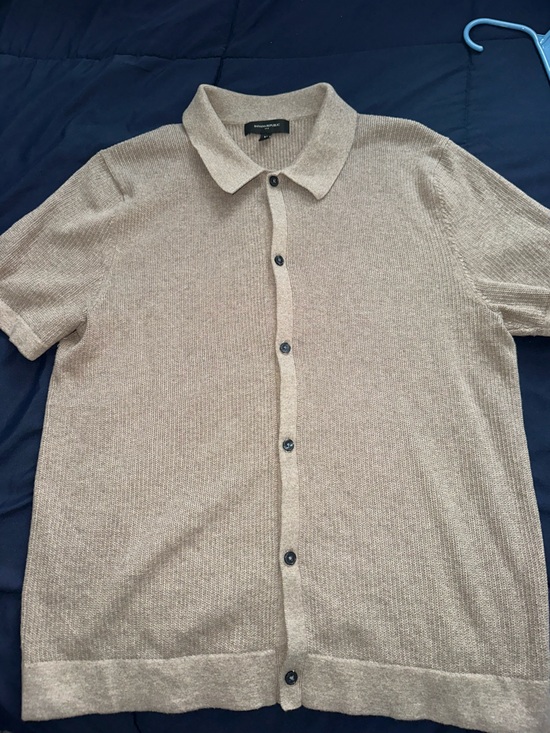 Banana Republic Other - Banana Republic Men's Short-Sleeve Button Polo in Light Beige
